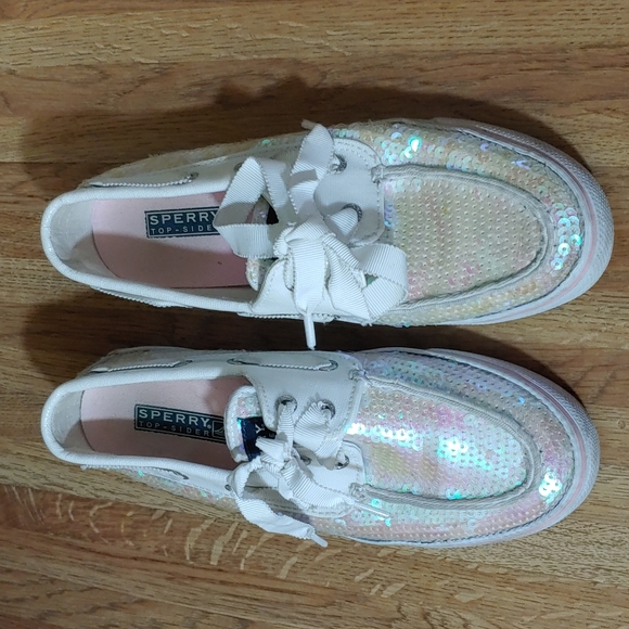 Sperry Top-Sliders Iridescent Sequins Loafers Shoes 6M - Picture 3 of 14